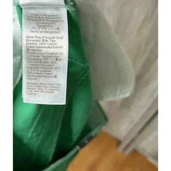 J Crew Shorts Sz 4 Chino Green Color 3-1/2 Inseam Factory NEW - Picture 7 of 7